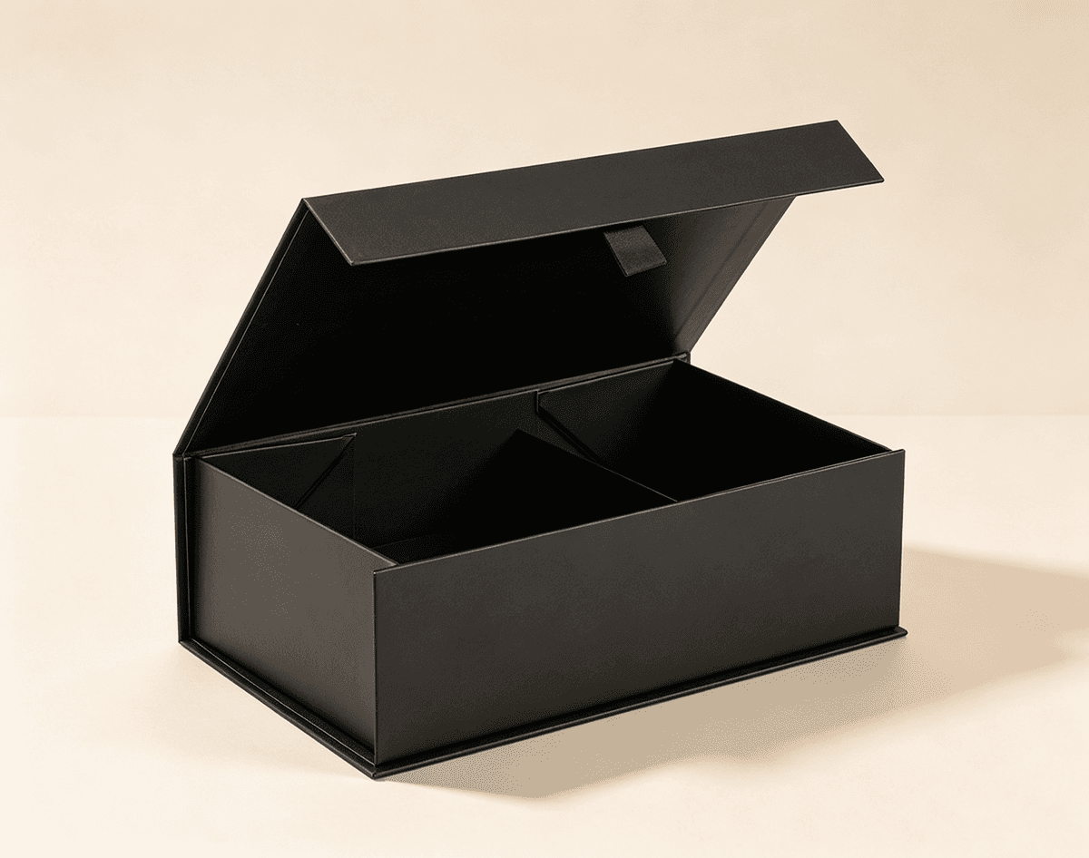 Custom Black Collapsible Magnetic Rigid Gift Box for Premium Packaging